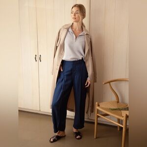 NWT sz M Darling Cool Trouser sold out! $140 linen Tencel viscose Coastal Blue